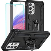 for Samsung A53 5G Case, Galaxy A53 5G Case with HD Screen Protector, [Military Grade 16ft. Drop Tested] Ring Shockproof Protective Phone Case for Samsung Galaxy A53 5G