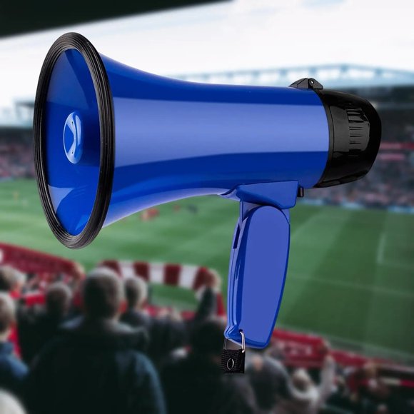 Portable Bullhorn Megaphone Voice Recording Lightweight Alarm for Soccer Football Baseball ,Loud Volume