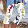 thumbnail image 2 of Birdeem Womens Summer Casual Elastic Waist Printed Cropped Pants, 2 of 5