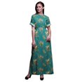 thumbnail image 1 of Bimba Rayon Black Berry & Yellow Sparrow Bird Ladies Long Gown Boho Beach Cocktail Party Maxi SlitDress-Small, 1 of 6