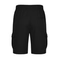 thumbnail image 4 of Birdeem Mens Shorts Mens Casual Solid Color Casual Drawstring Pockets Elastic Sports Shorts, 4 of 11