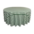 thumbnail image 1 of LA Linen TCcheck120R-HunterGreenK20 Nappe à Carreaux Vichy en Polyester, Blanc et Vert Chasseur - Rond 120 Po, 1 of 2