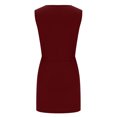thumbnail image 4 of Birdeem Robes pour Femmes Robe d'Été pour Femmes Confortable Aguichant Mode Couleur Unie à Nouer avec Poche Sans Manches, 4 of 10