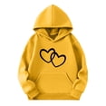 thumbnail image 2 of Milgrthf Filles Garçons Chandails à Capuchon de la Saint-Valentin Chandails Décontractés Mignons à Manches Longues Col Ras du Cou Préados Filles Coupe Ample Chandails à Enfiler Hauts Jaune 7 Ans, 2 of 4