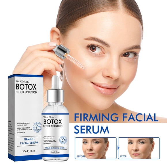 Botox Face Serum, Botox in A Bottle, Botox Stock Solution Facial Serum with Vitamin C & E, Instant Face Tightening & Anti Aging Serum, Boost Skin Collagen, Reduce Fine Lines, Wrinkles, Plump Skin