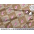 thumbnail image 2 of Soimoi polyester Crepe Fabric Leaves, & Rose Floral Decor Fabric Printed Yard 52 Inch Wide, 2 of 3