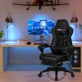 thumbnail image 3 of Gymax Office Computer Desk Chair Gaming Chair Adjustable Swivel w/Footrest Black, 3 of 10