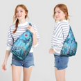 thumbnail image 3 of Abstract Shark Art Shoulder Bag - Mystical Sea Creature Design Sling Backpack (Water-Resistant & Stylish), 3 of 4