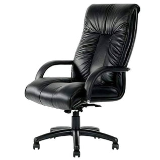 Nicer Interior Italian Leather CEO Executive Office Chair - Black