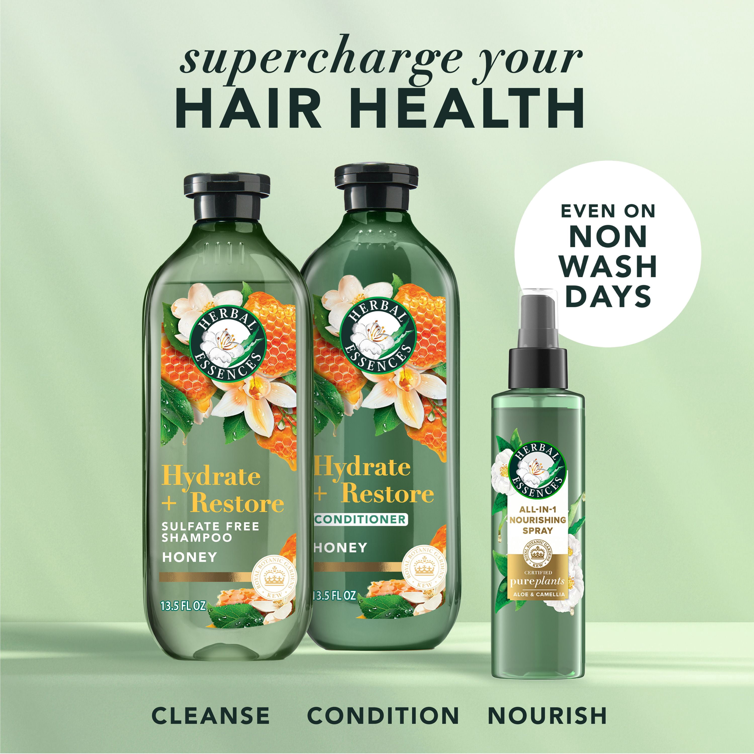 HERBAL ESSENCES SULFATE FREE HONEY SHAMPOO/CONDITIONER DUAL