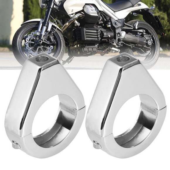 Qiilu Motorcycle Fork Clamp,Motorcycle Signal Light Bracket,Aluminium Alloy Motorcycle Modified Turn Signal Light Mount Bracket 41mm Fork Clamps