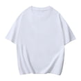 thumbnail image 5 of Men T Shirts Male Summer Pure Oversized Shirt Solid Color Large Size Short Sleeve Round Shoulder Top, 5 of 5