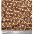 thumbnail image 1 of Soimoi Polyester Crepe Fabric Skull Halloween Printed Fabric 1 Yard 42 Inch Wide, 1 of 1