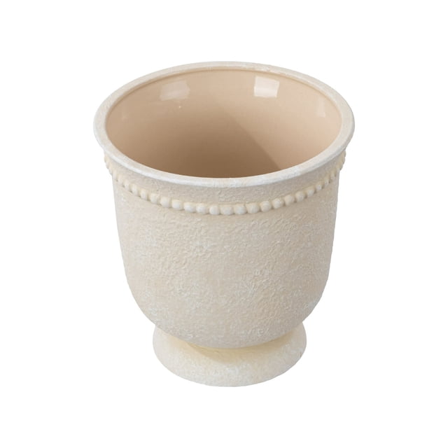 SIYTUAU Urn Planter Pot Resin Ceramic Style For Indoor Outdoor Plants Home Decor 6 Inch