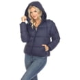 thumbnail image 1 of White Mark Women's Zip Hooded Puffer Jacket with Pockets, 1 of 7