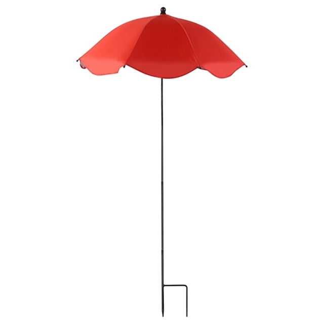 Large Garden Parasol for Potted Plants | Outdoor Sun & Rain Protection Umbrella with Stake | 47" Shade Canopy | Durable Metal Frame & Rubberized Cloth Cover