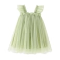 thumbnail image 1 of Yuyuzo Robe Superposée en Tulle pour Bébés Filles, Robes d'Anniversaire, Tout-Petits, à Volants, Manches Courtes, Robes de Princesse, 1 of 4