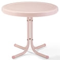 thumbnail image 1 of Pemberly Row Contemporary Metal Patio End Table in Pastel Pink, 1 of 6