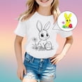 thumbnail image 4 of Chandail de Pâques à Colorier pour Tout-Petit Garçon, T-Shirts à Manches Courtes d'Été, Hauts à Col Rond, T-Shirts Basiques, Hauts pour Garçon, Taille 5T, 4 of 4