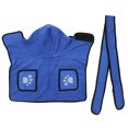 thumbnail image 1 of Hooded Pet Towel Bathrobe, Multipurpose Quick Drying Machine Washable Dog Towel Blue With Hand Pockets For Bathing XS,S,M,L,XL, 1 of 8