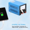 thumbnail image 4 of Générateur à Manivelle Manuel Portable Multifonction 20W pour l'Extérieur Alimentation de Survie Bleu, 4 of 7