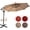 Beige, variante sur Costway Parasol Déporté de Patio 10 Pieds à DEL Solaires, Rotation à 360 Degrés, Orange