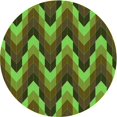 thumbnail image 1 of Ahgly Tapis Rond Lavable en Machine Intérieur Transitionnel Marron Chocolat, 7 Pieds Rond, 1 of 7