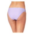 thumbnail image 2 of CALIFORNIA WAVES Women's Purple Stretch Lined Strappy Moderate Coverage Hipster Swimsuit Bottom L, 2 of 2