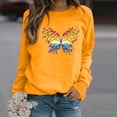 thumbnail image 2 of Winter Womens Casual Tops Ladies Butterfly Print Sweatshirt Blouse Tee Sweater, 2 of 3