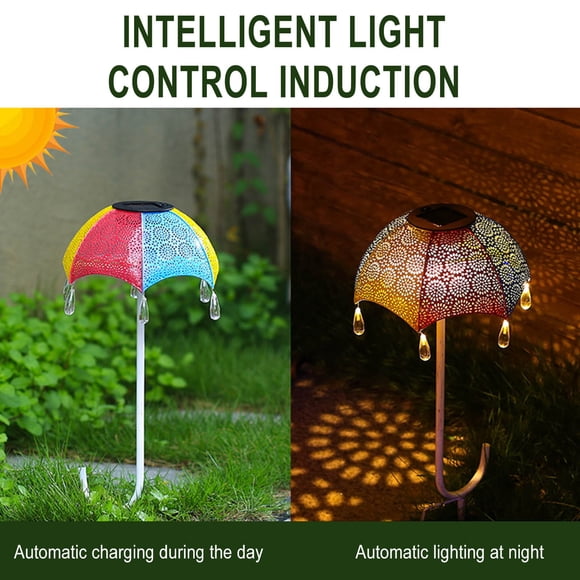 Meitianfacai Umbrella Shape Solar Lights,Cute Design Bright Solar Lights Outdoor Waterproof Landscape Spotlight Security Lamps for Yard, Garden, Pathway, Walkway ,Patio Decoration(20×8.7")