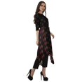 thumbnail image 3 of Moomaya Printed Traditional Clothing Womens Asymmetric Kurti Kurta With Pant Set, 3 of 6