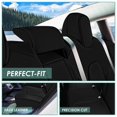 thumbnail image 3 of FH Group 2017-2024 Tesla Model 3 Faux Leather Custom Fit Car Seat Covers Black Rear Set, 3 of 4