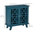 thumbnail image 3 of HOMCOM Storage Cabinet with Fretwork Doors Shelf Modern Sideboard Buffet, 3 of 10