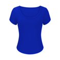 thumbnail image 3 of GigrtiJin Womens Short Sleeve U-Neck Tops Summer Ribbed Slim Basic Fashion T Shirt Solid Color Trendy Soft Blouse, 3 of 6