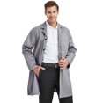 thumbnail image 2 of TOPTIE Unisex Scrubs Lab Coat Professional Doctor Uniform Workwear Long Sleeve Shop Coat-Gray-M, 2 of 8