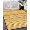 thumbnail image 2 of Ahgly Company Tapis Rond Abstrait Jaune Audacieux pour Intérieur, 5 Pieds Rond, 2 of 6