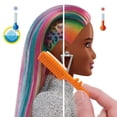 thumbnail image 4 of Barbie Leopard Rainbow Hair Doll (Brunette) with Color-change Hair Feature, 4 of 7