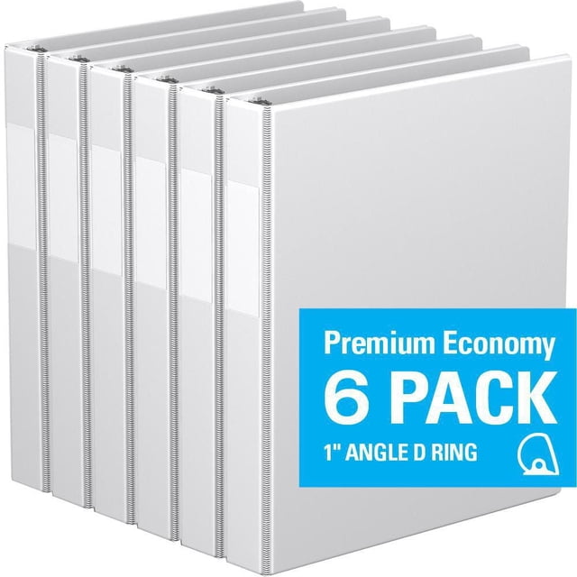 Davis Group, Premium Economy, D Ring, Binder, 6 Pack, 1"