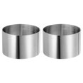 thumbnail image 1 of Unique Bargains 2PCS Round Cake Ring 3.14 x 2 Inch Stainless Steel Pastry Mousse Dessert Ring for Baking Cooking Making Tool, 1 of 6