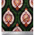 thumbnail image 1 of Soimoi Black polyester Crepe Fabric Floral Damask Printed Craft Fabric by the Yard 42 Inch Wide, 1 of 3