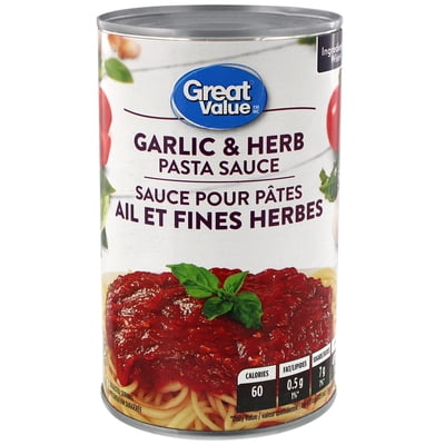 Great Value Garlic & Herb Pasta Sauce