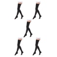 thumbnail image 3 of maskred Soft And Comfortable Tights High Stocking Stretchy Warm Fashionable Easy To Wear Nylon Compression Stockings Open Toe-black XL 5Set, 3 of 6