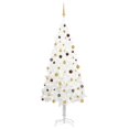thumbnail image 1 of vidaXL Artificial Pre-lit Christmas Tree with Ball Set White 240 cm, 1 of 5