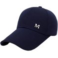 thumbnail image 1 of Baseball Hat Adjustable Extended Brim M Letter Decoration Sun Protection Sports Hat Summer Sports Supply, 1 of 10
