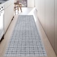thumbnail image 1 of YUSAZENS 2 x 6 Washable Area Rugs for Living Room, Bedroom, Modern Plaid Non-Slip Rug, Farmhouse Throw Rug, Stain-Resistant, Soft Carpet for Home Decor Dark Gray, 1 of 6