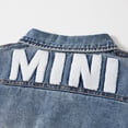 thumbnail image 3 of PatPat Light Blue Lapel Button Down Long-sleeve Distressed Denim Jacket for Women/Girls,One Piece, 3 of 7
