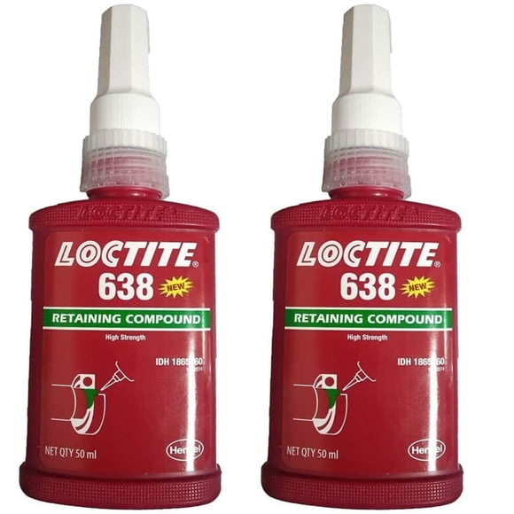 Loctite 638 High Strength Fast Curing Retaining Compound 50ml Pack of 2 (FedEx Delivery)