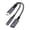 A, variante sur Adaptateur Audio Tressé Type-C 2-en-1 - Plastique, Durable, Prêt à l'Emploi, Compatible avec Appareils Type-C, Portable