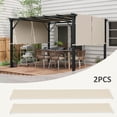 thumbnail image 4 of Outsunny 2 Pcs Auvent de Pergola 16 x 4 Pi, Protection UV pour Pergola, Kaki, 4 of 10