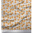 thumbnail image 1 of Soimoi Cotton Cambric Fabric Text & Tiger Face Cartoon Print Sewing Fabric Yard 42 Inch Wide, 1 of 3